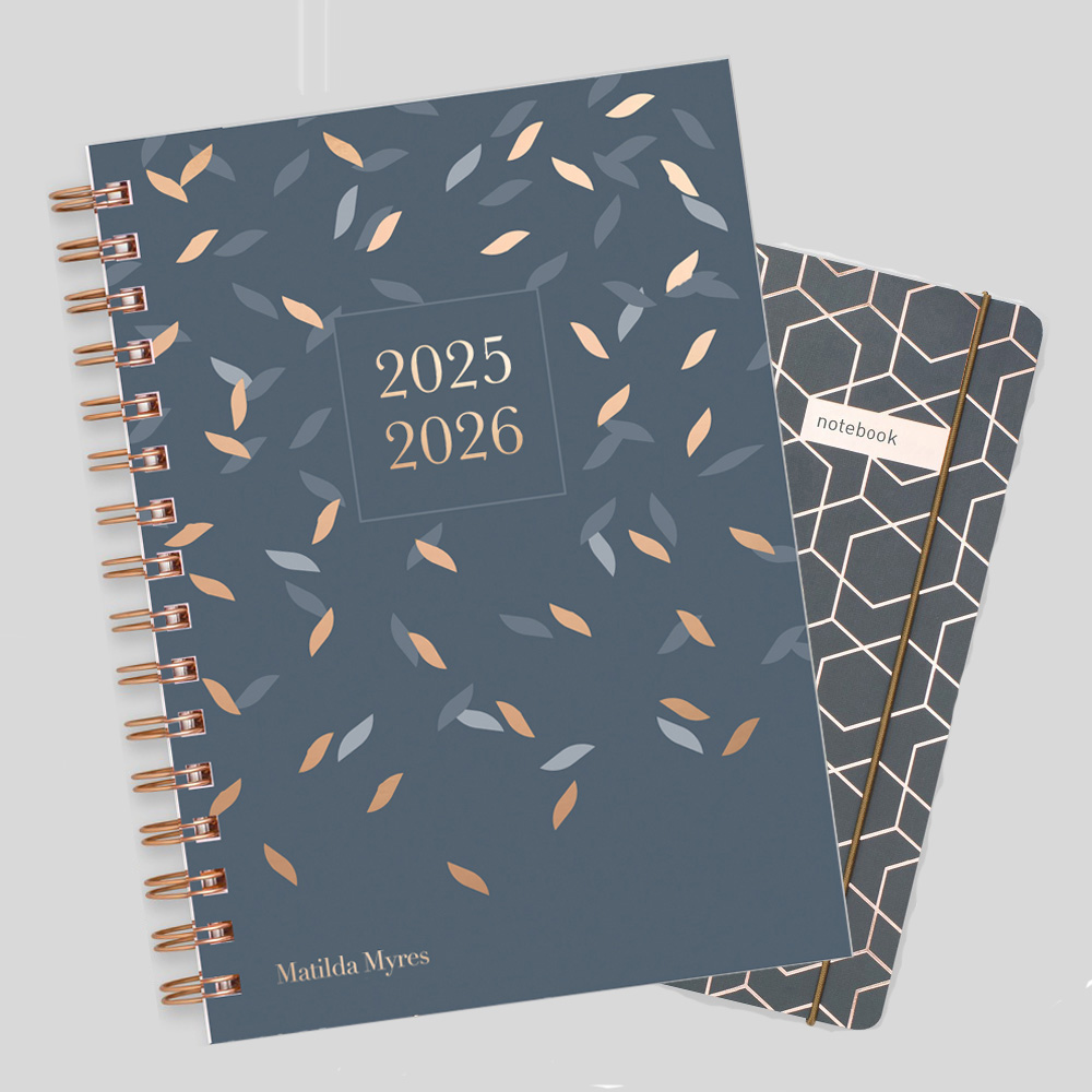 2025-2026 Day a Page Mid Year Diary Wiro - Blue - Matilda Myres ...